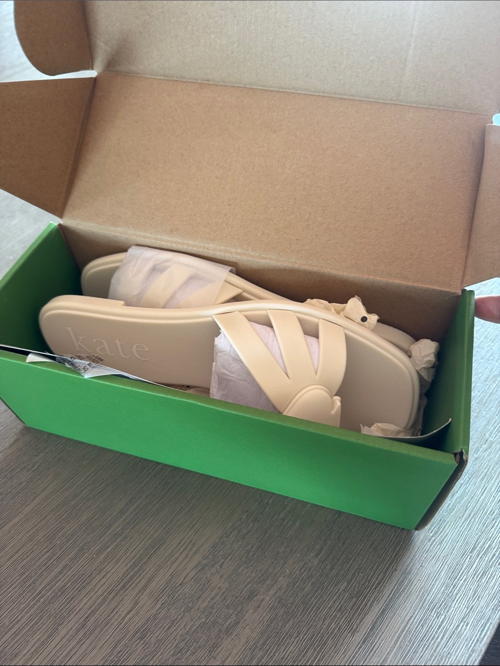 Kate Spade Slip On Cream , Jelly Sandal